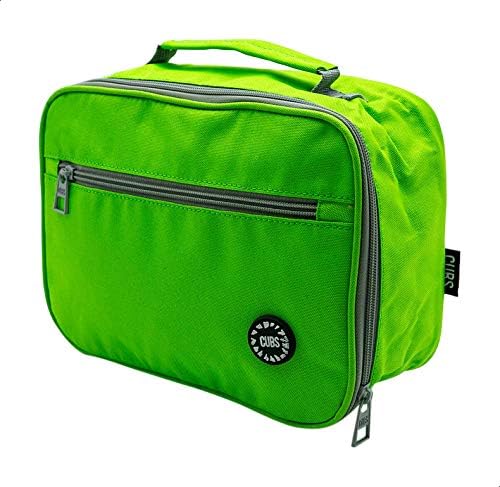 Cubs Solid Front-Pocket Zip-Closure Top-Handle Lunch Bag - Green
