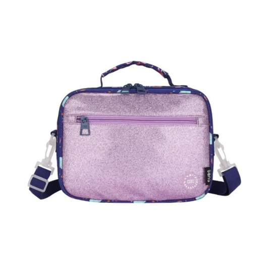 Glossy dark blue lunch bag