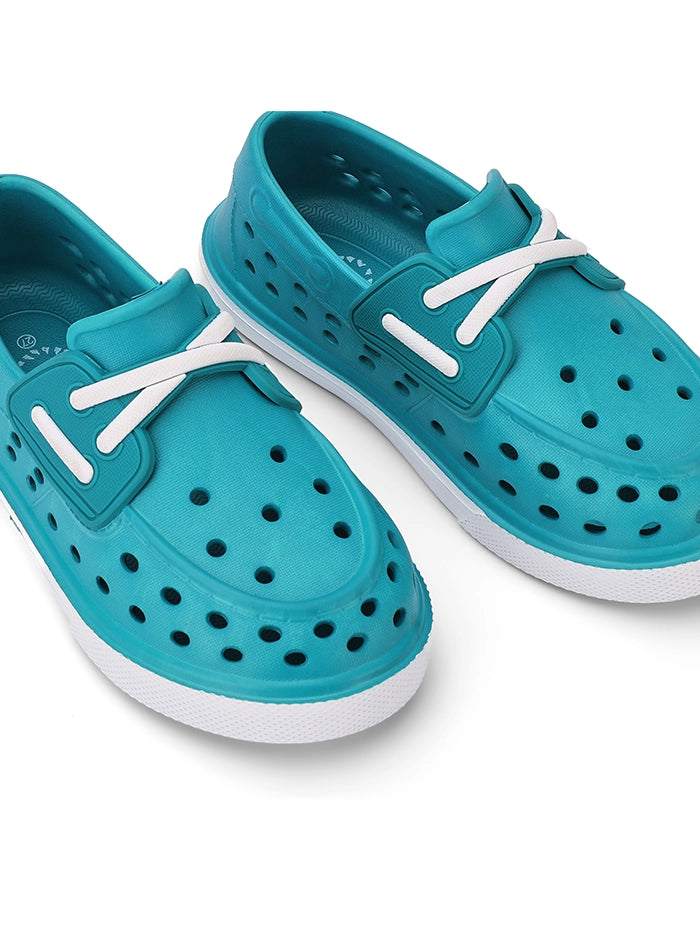 Teal Junior Jack Slip On Fake Laces Sneaker