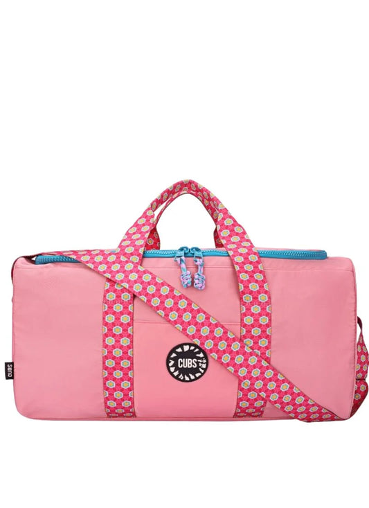 Cubs Bubblegum Pink Weekender Duffel Hand Bag 63 L For Unisex
