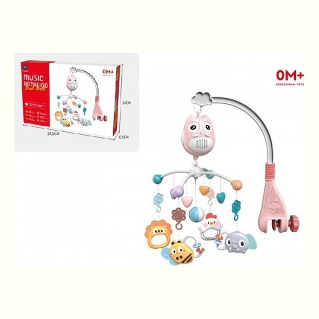 OEM Musical Hanging Crib Toy – Pink Animals