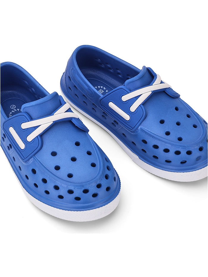 Navy Junior Jack Slip On Fake Laces Sneaker