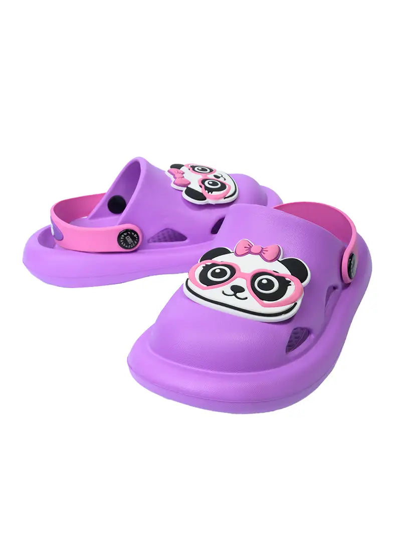 Kids Clog Panda Purple
