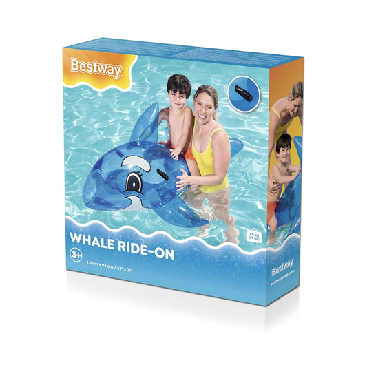 Bestway transparent whale rider - 62in x 37in, 1.57m x 94cm