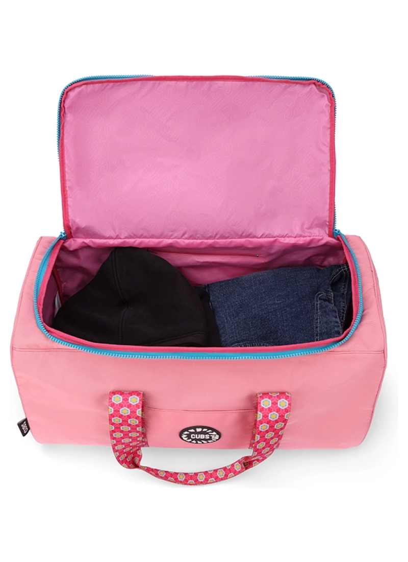 Cubs Bubblegum Pink Weekender Duffel Hand Bag 63 L For Unisex