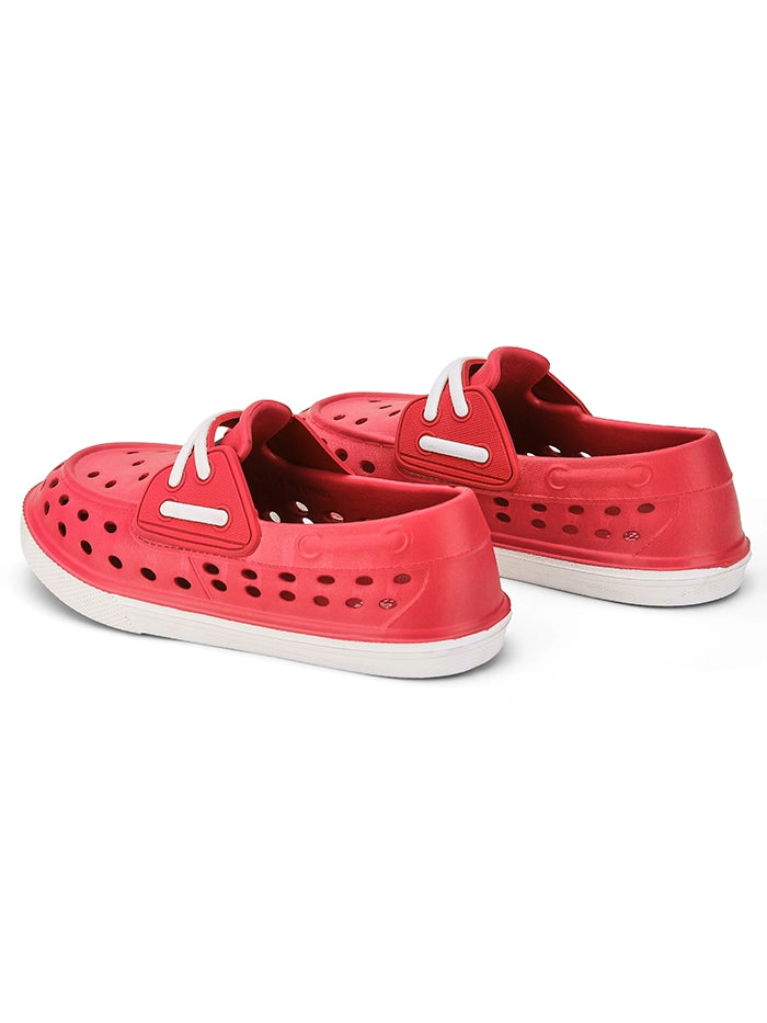Red Junior Jack Slip On Fake Laces Sneaker