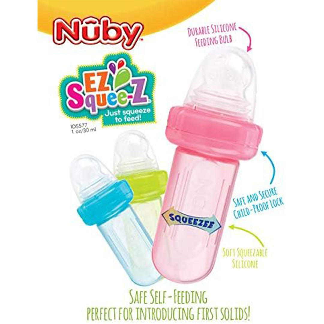 Nuby EZ Squeeze Feeder – 30ml – Pink