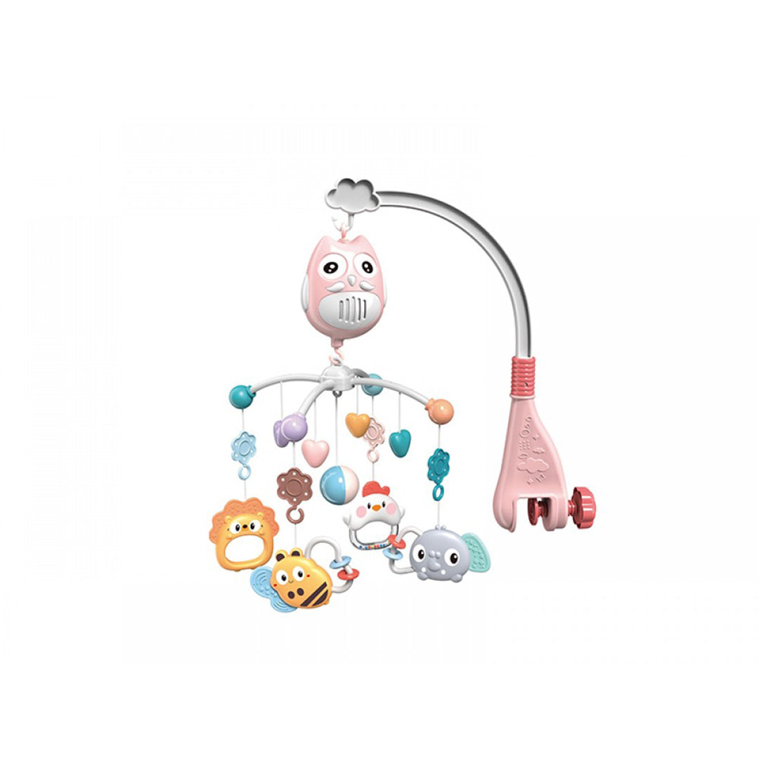 OEM Musical Hanging Crib Toy – Pink Animals