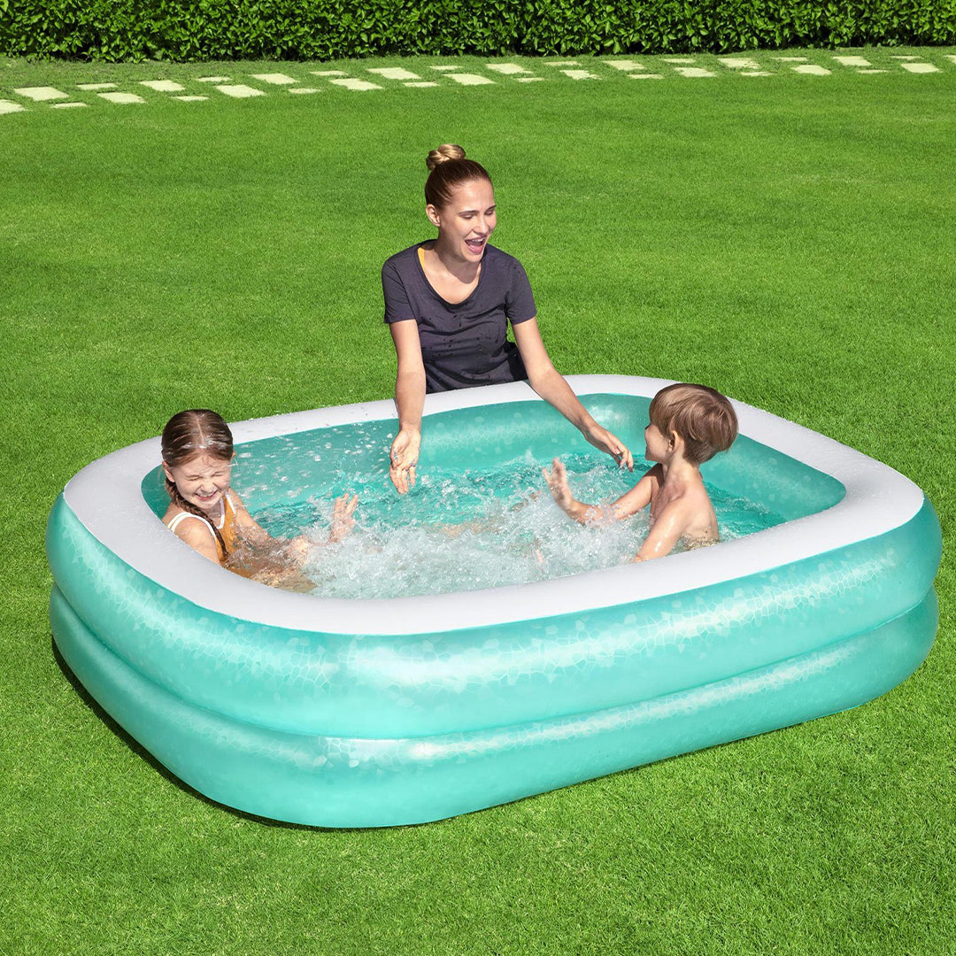 Bestway 54005 Inflatable Rectangular Family Pool - 200 x 146 x 48 cm