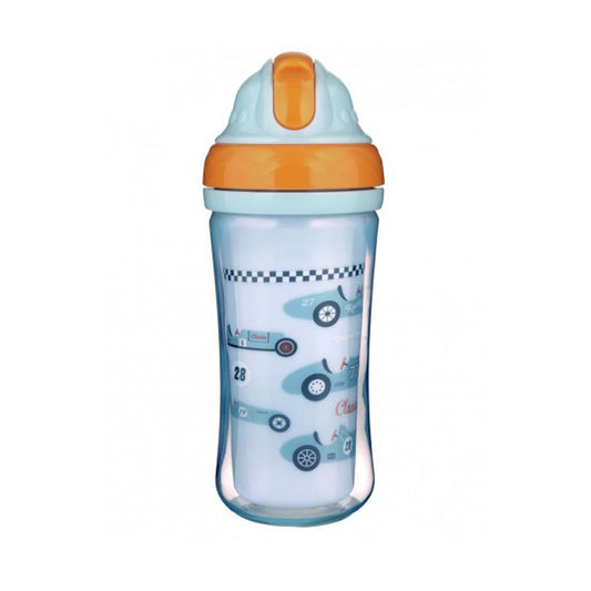 Canpol Babies Flip-Top Silicone Straw Cup – Vehicles Blue (260ml)