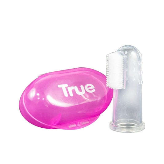 TRUE Silicone Finger Toothbrush with Case – 1 Piece