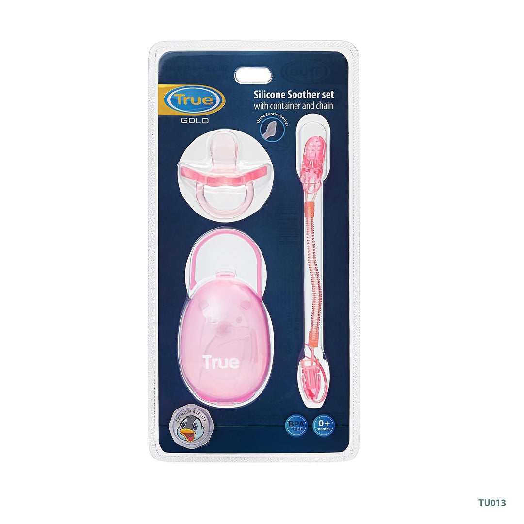 True Orthodontic Pacifier Set – Pink