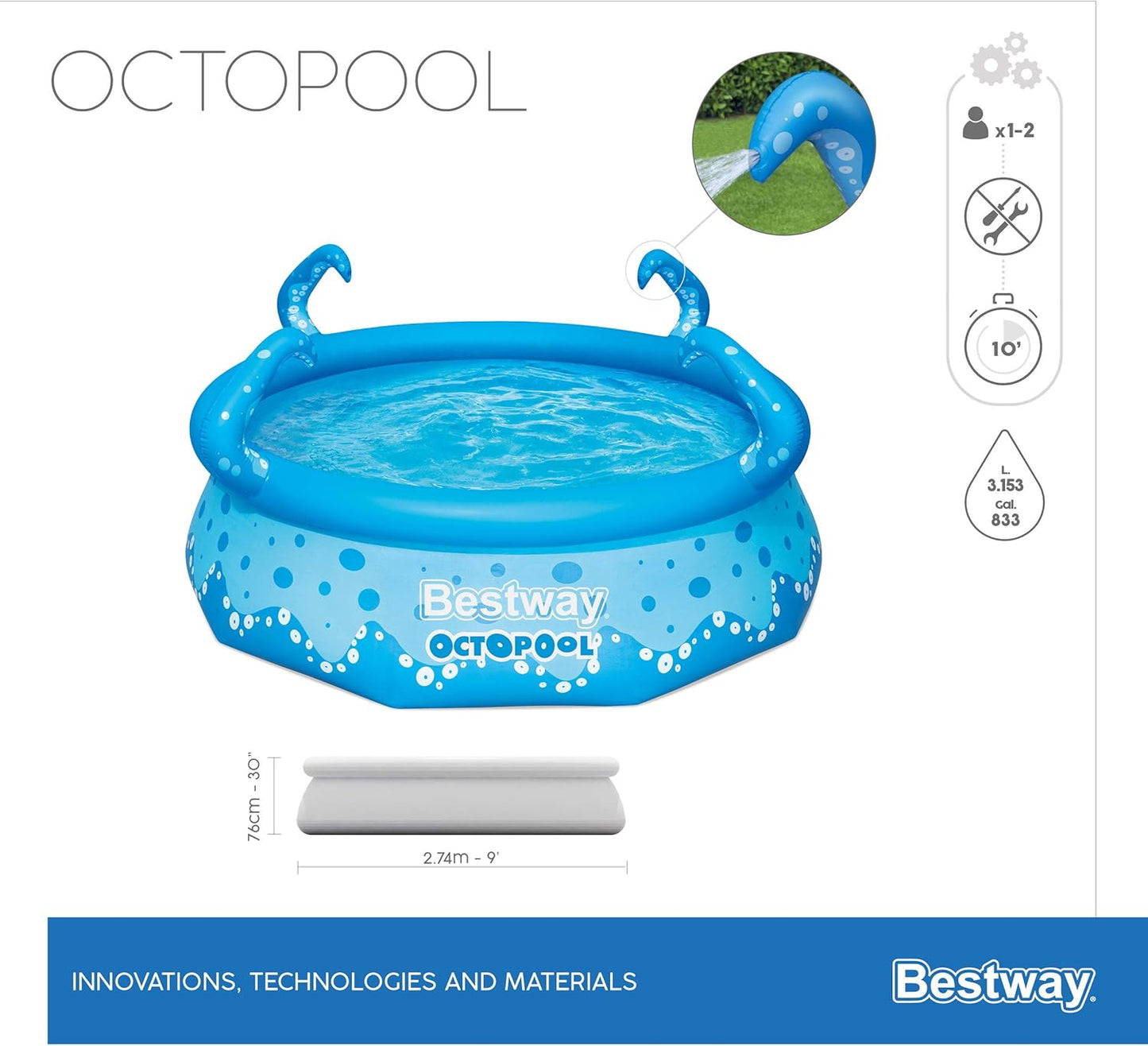 Bestway® 9' x 30"/2.74m x 51 cm OctoPool