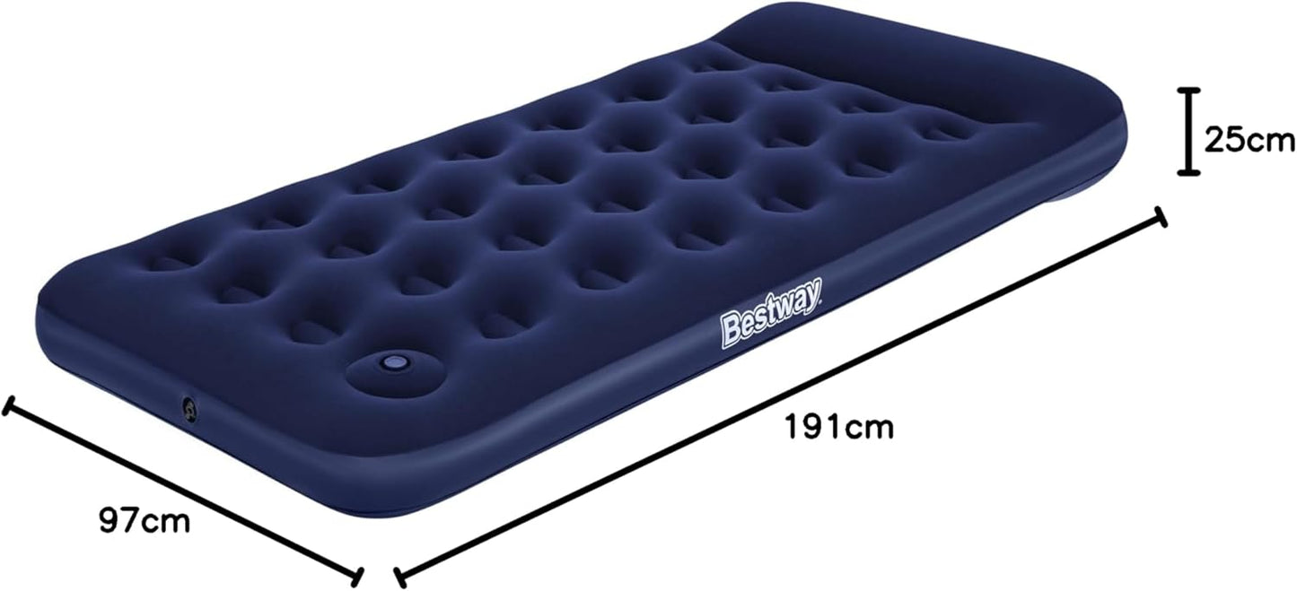 Bestway 74" x 39" x 11"/1.88m x 99cm x 28cm Air Mattress Twin Built-in Foot Pump