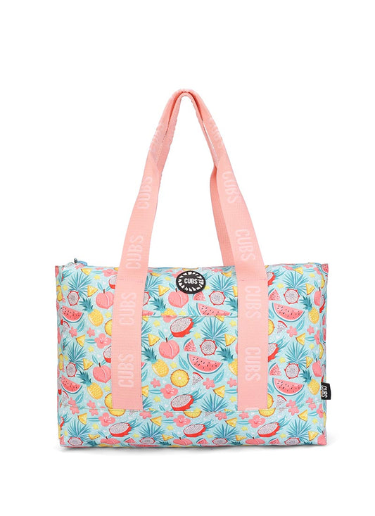 Tropical Fruits and Umbrellas Double Face Tote Bag