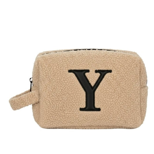 Fur Pouch with letter Y