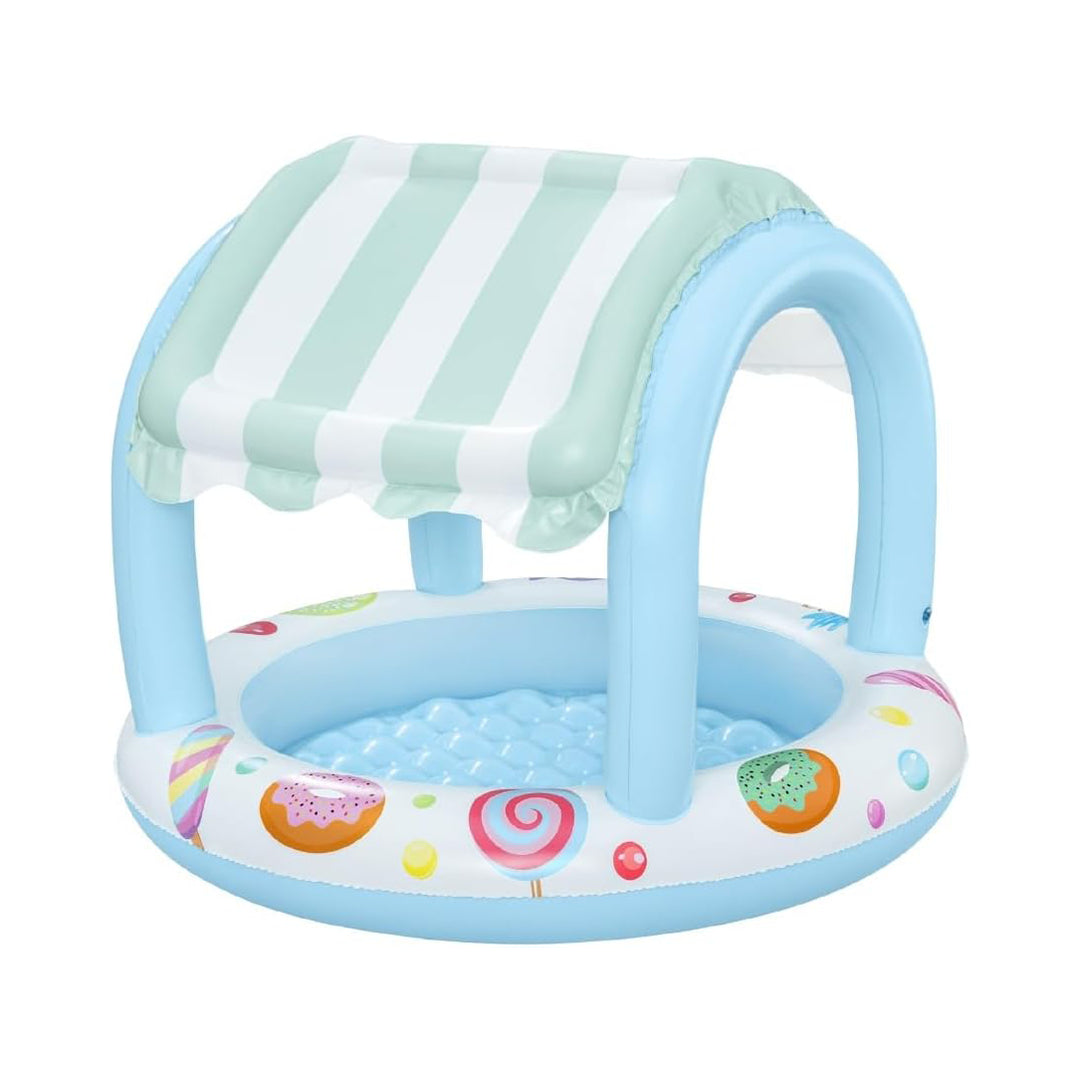 Bestway 41" x H33"/1.04m x H84cm Sweet Shoppe Shaded Kiddie Pool