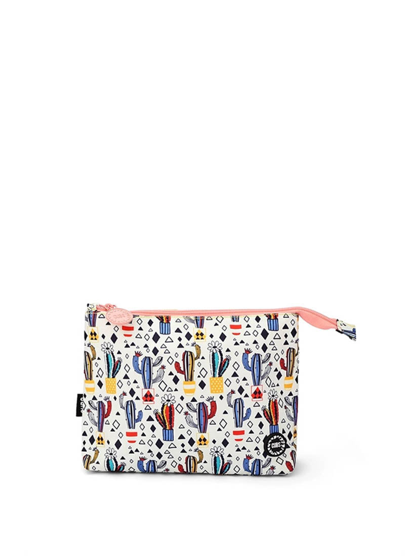 White Cactus Medium Pouch