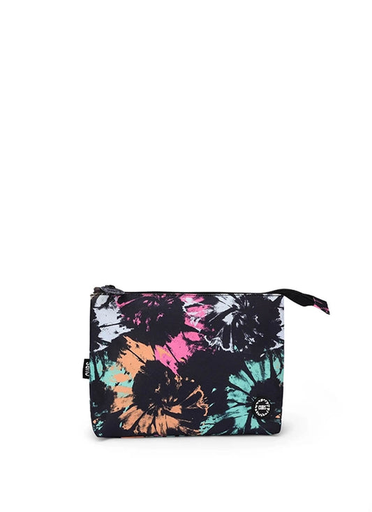 Dark Tie Dye Medium Pouch