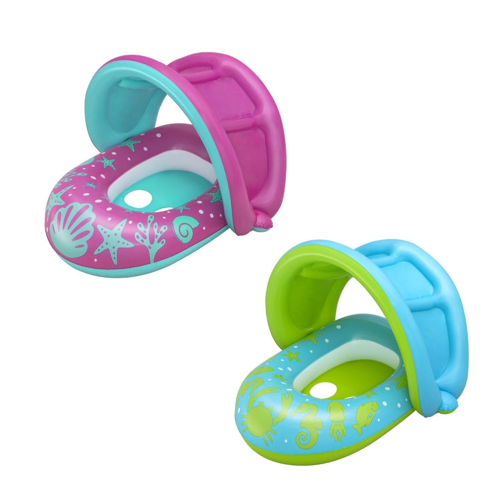 Bestway® Splash Star™ Inflatable Shaded Baby Boat Float - 74 cm x 74 cm