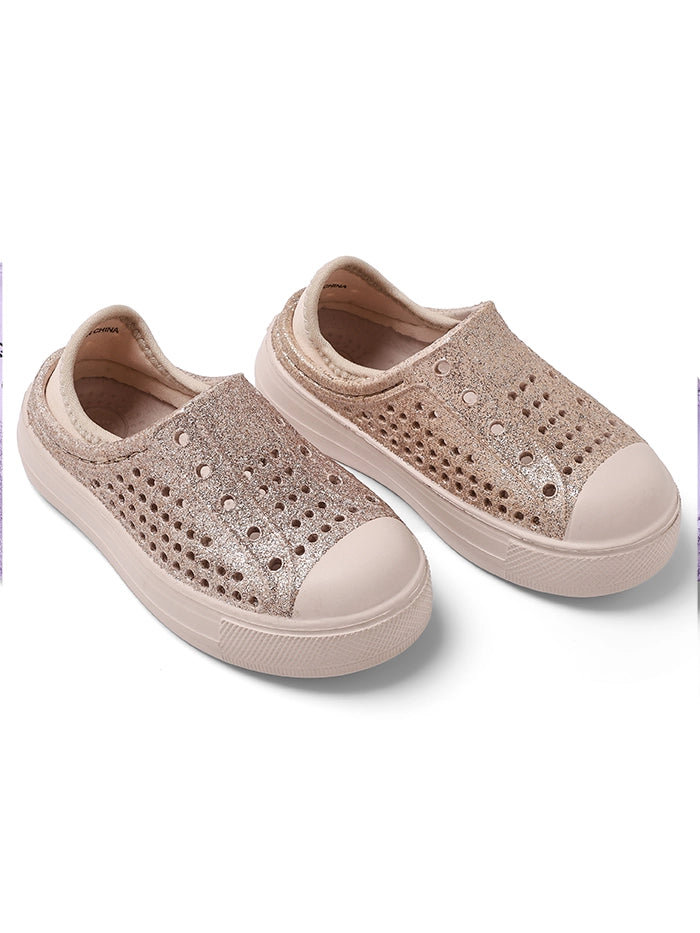 Gold Glitter Elastic YOYO Slip-on Sneaker