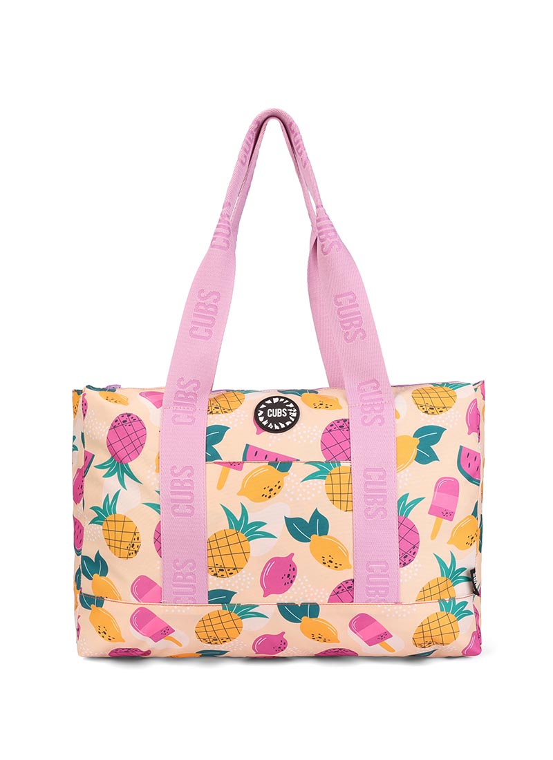 Fruits and Flamingos Double Face Tote Bag