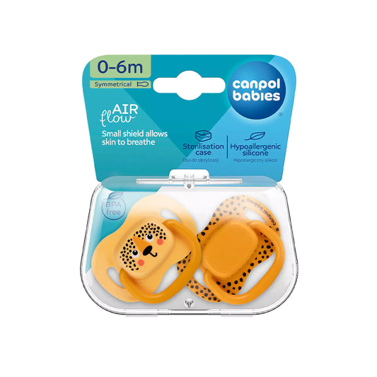 Canpol Babies Symmetrical Silicone Soother BabiesBoo – 0-6m – White