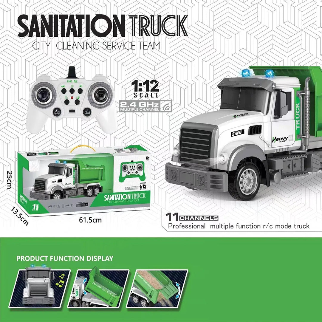 Remote Control Sanitation Truck – 2.4GHz City Cleaning Vehicle