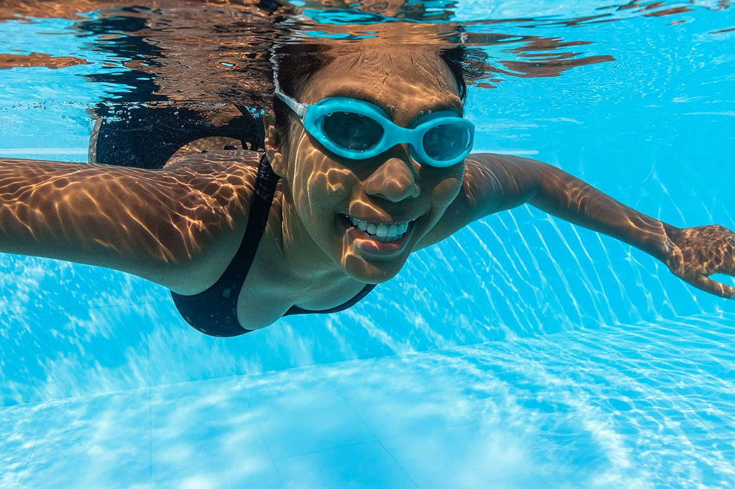 Bestway 3 Pack Adult Swim Goggles, Swimming Goggles for Adults | UV Protection, No Leak Clear Vision, Accelera, Multiple Colours