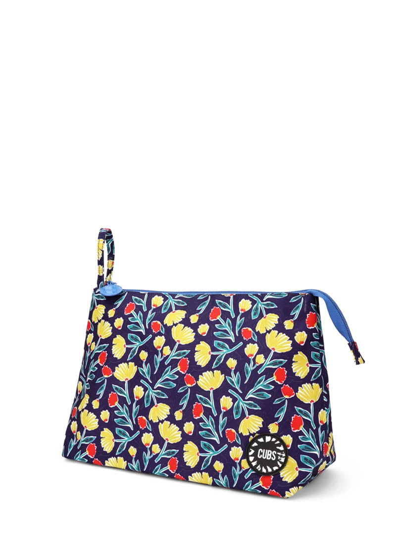 Navy Garden Large Pouch