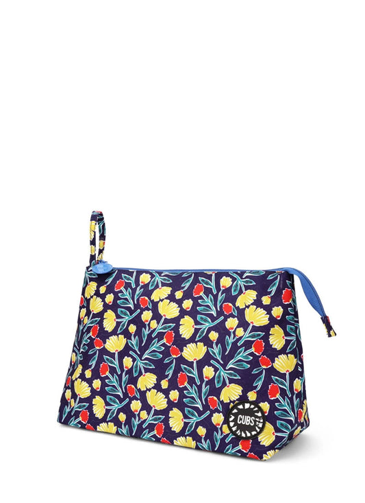 Navy Garden Large Pouch