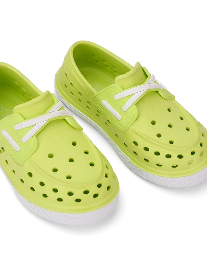 Light Green Junior Jack Slip On Fake Laces Sneaker