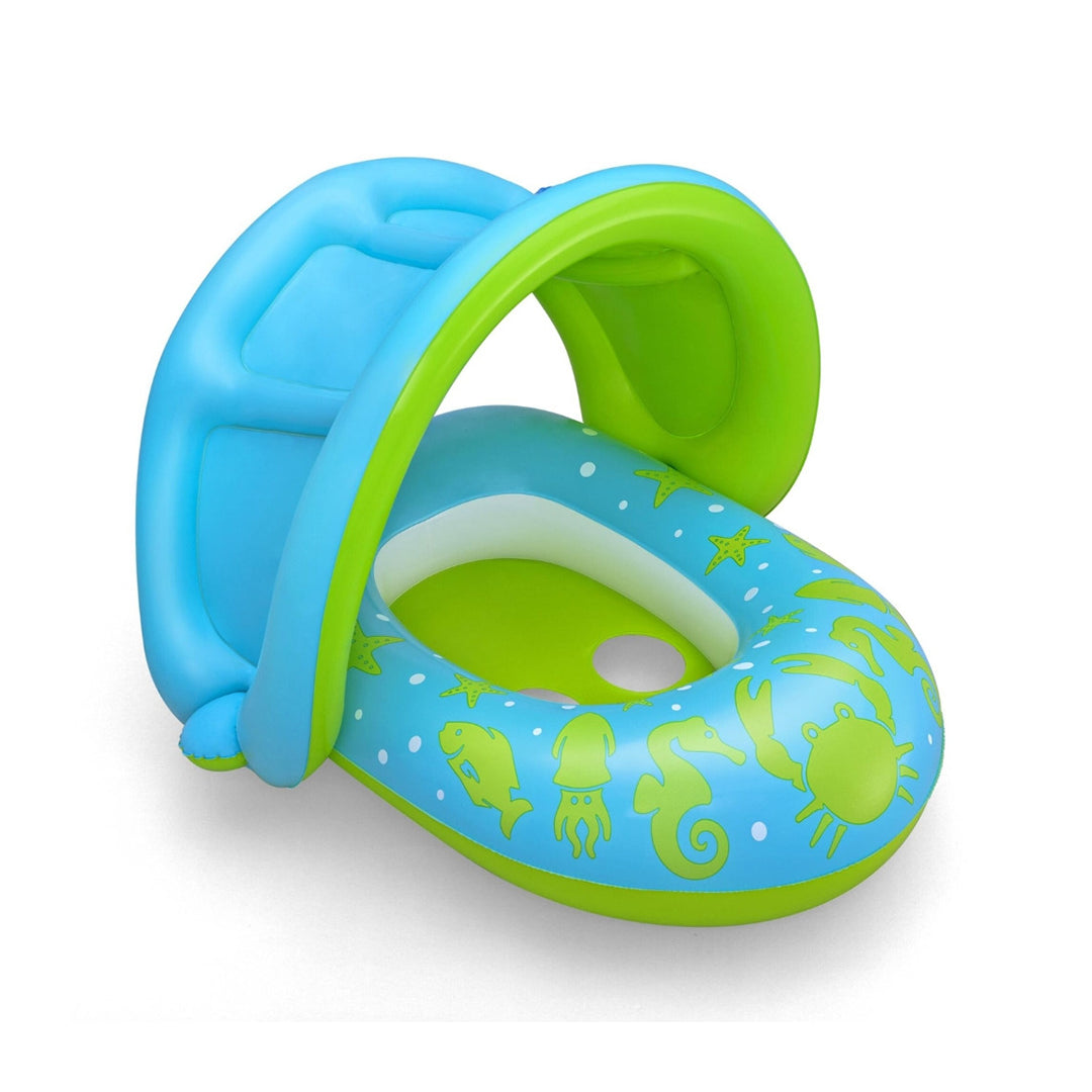Bestway® Splash Star™ Inflatable Shaded Baby Boat Float - 74 cm x 74 cm