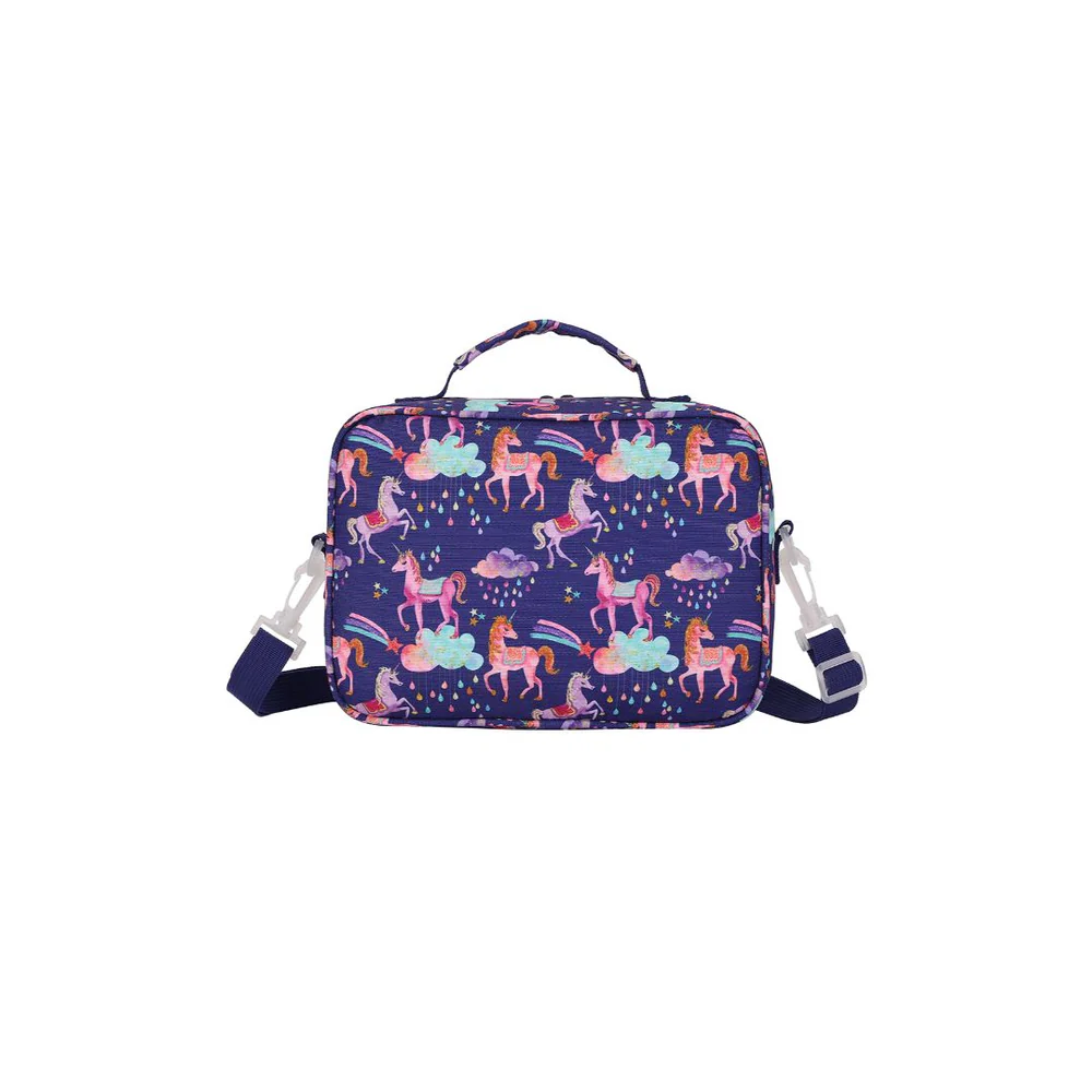 Glossy dark blue lunch bag