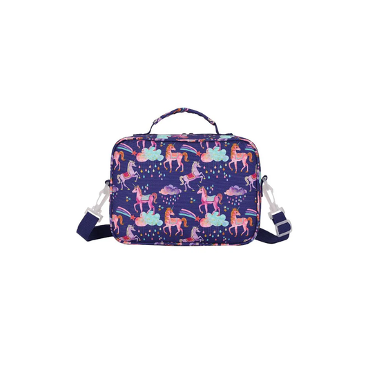 Glossy dark blue lunch bag