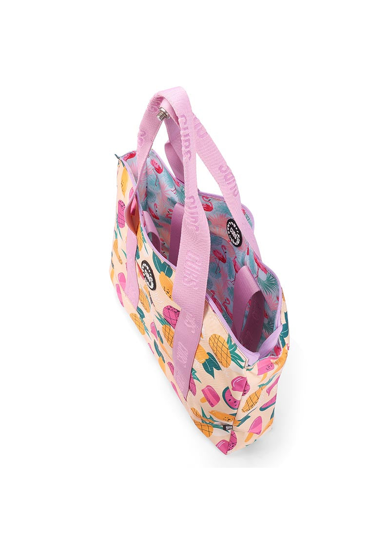 Fruits and Flamingos Double Face Tote Bag