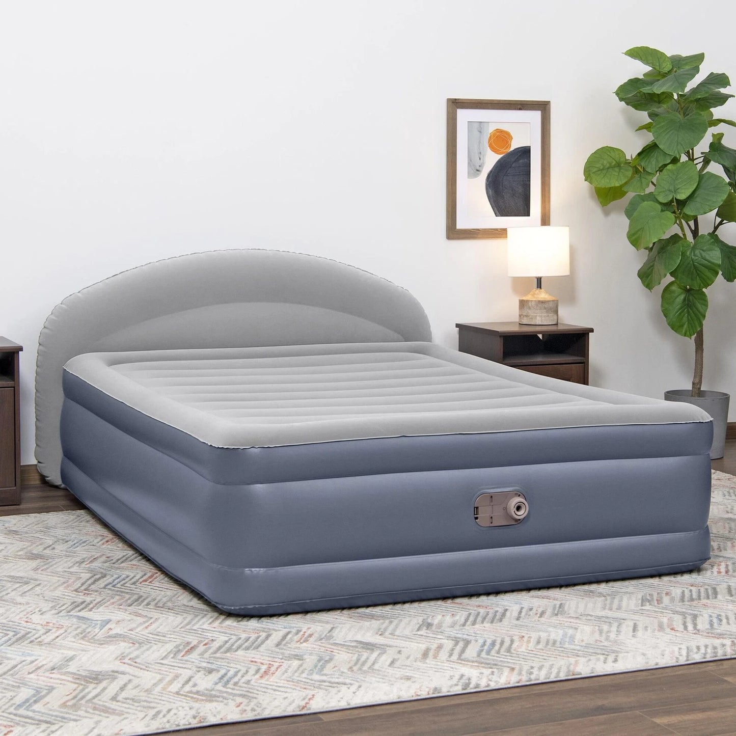 Bestway Tritech LoungeLux Headboard Queen Air Mattress Built-in Pump