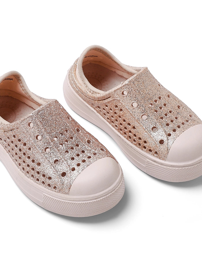 Gold Glitter Elastic YOYO Slip-on Sneaker
