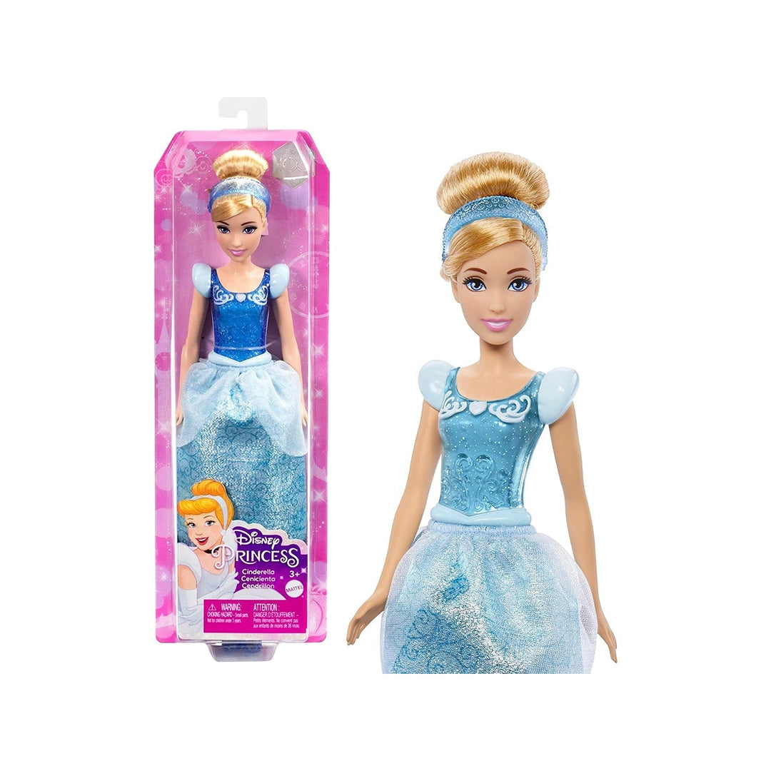 Mattel Disney Princess Dolls,Cinderella Posable Fashion Doll with Sparkling Clothing and Accessories