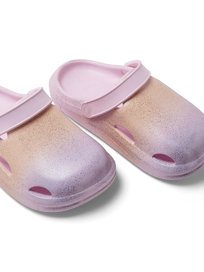Glitter Peach & Lilac Clog