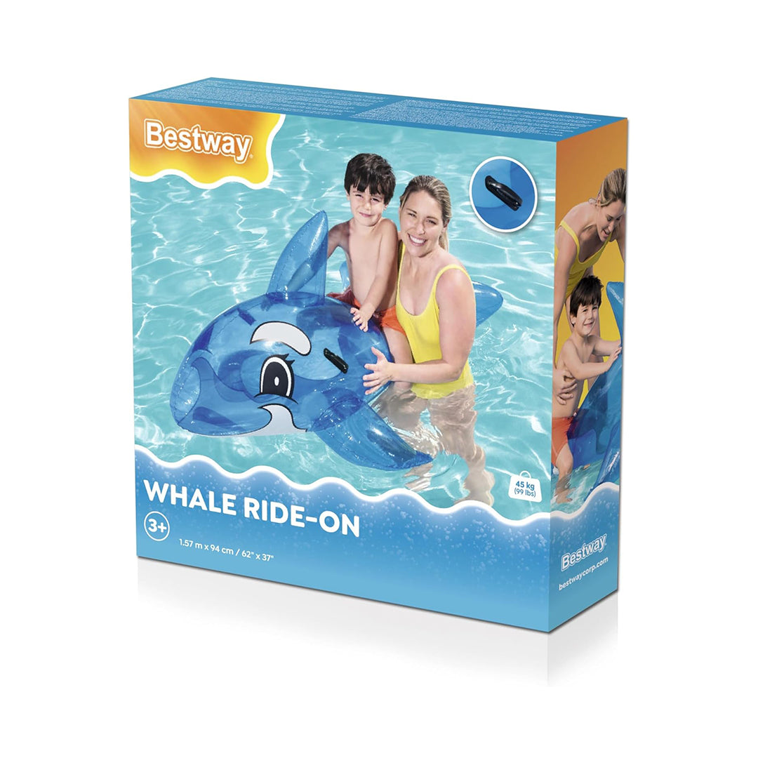 Bestway transparent whale rider - 62in x 37in, 1.57m x 94cm