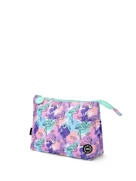 Lilac Flamingos Medium Pouch