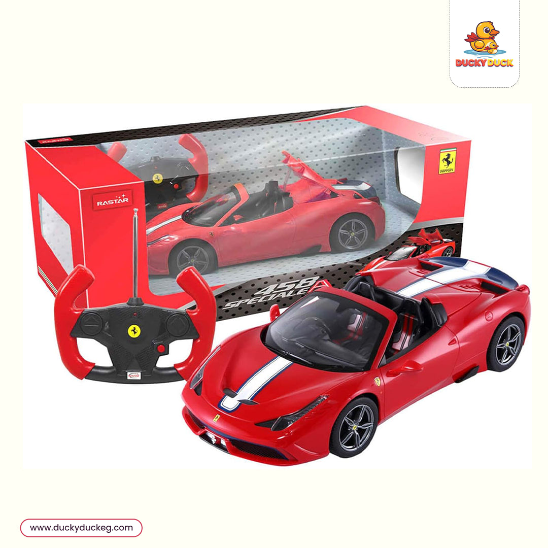 Ferrari 458 Speciale A Convertible RC Car 1/14 Scale Licensed Remote Control Toy Car with Working Lights by Rastar