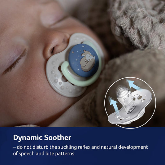 LOVI Dynamic Silicone Soothers – Blue (2 Pieces)