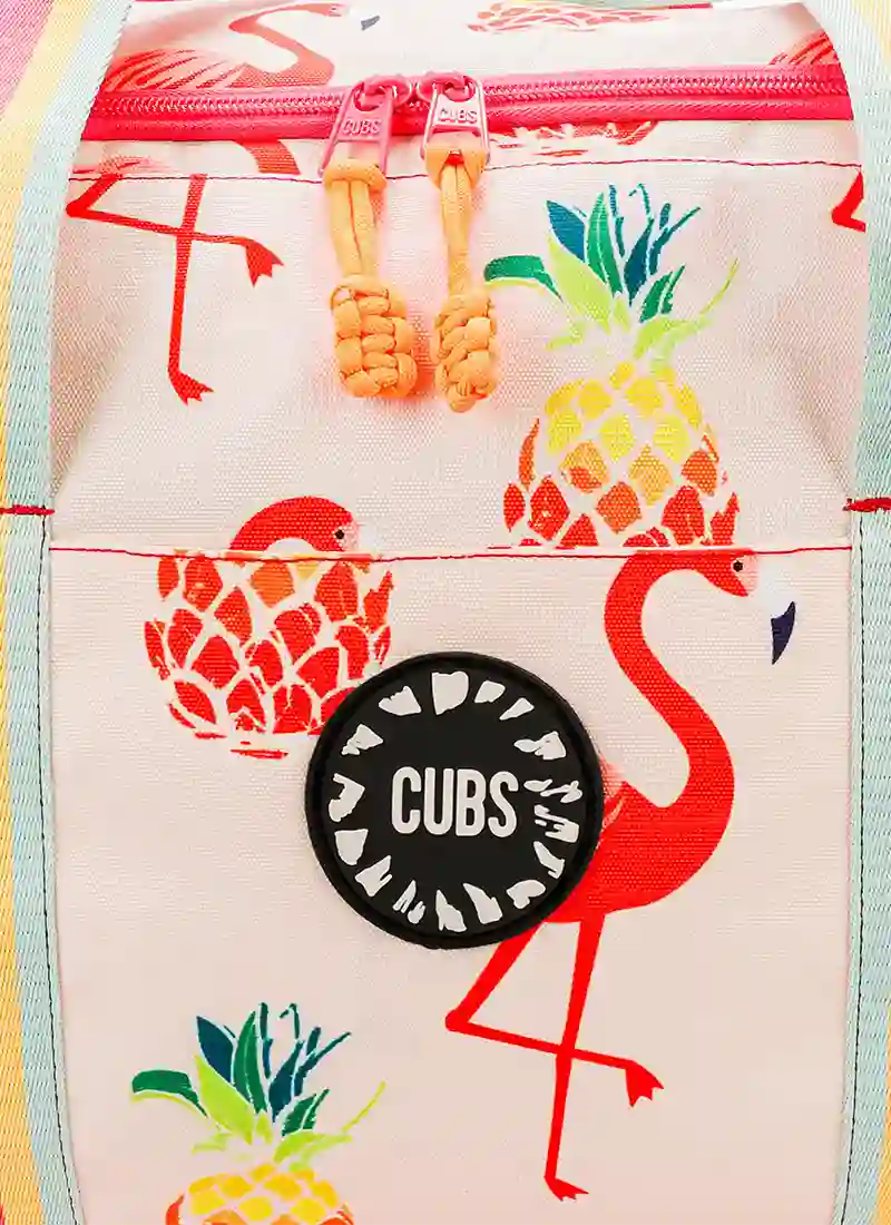 Peachy Flamingos Weekender Duffel Bag