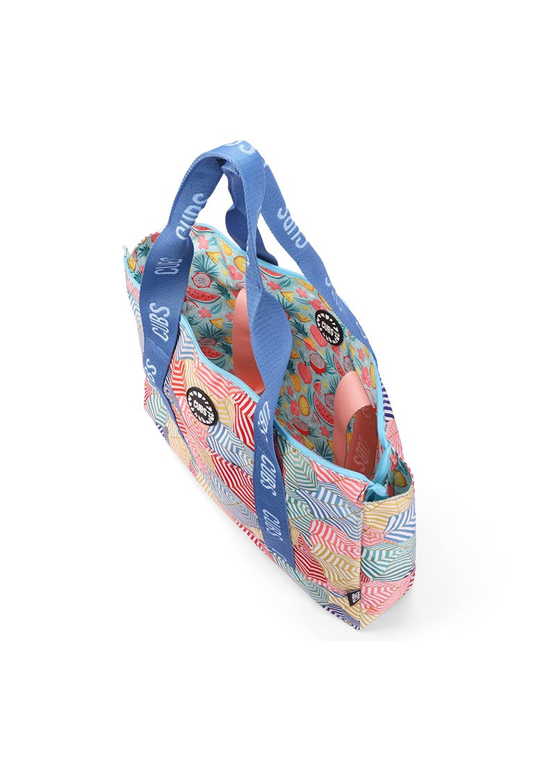 Tropical Fruits and Umbrellas Double Face Tote Bag