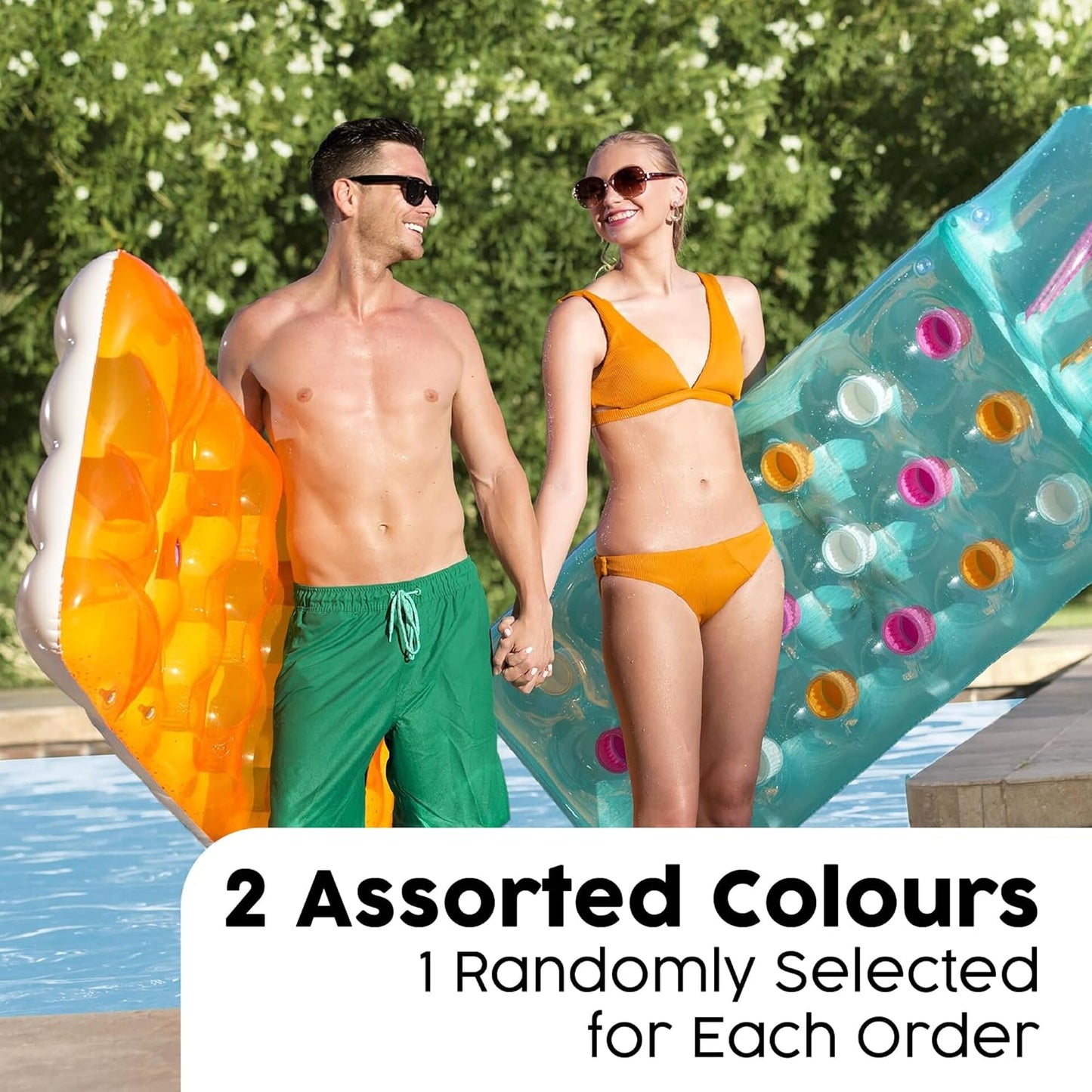 Bestway 6'2" x 28"/1.88m x 71cm Summer Colors Floating Mat