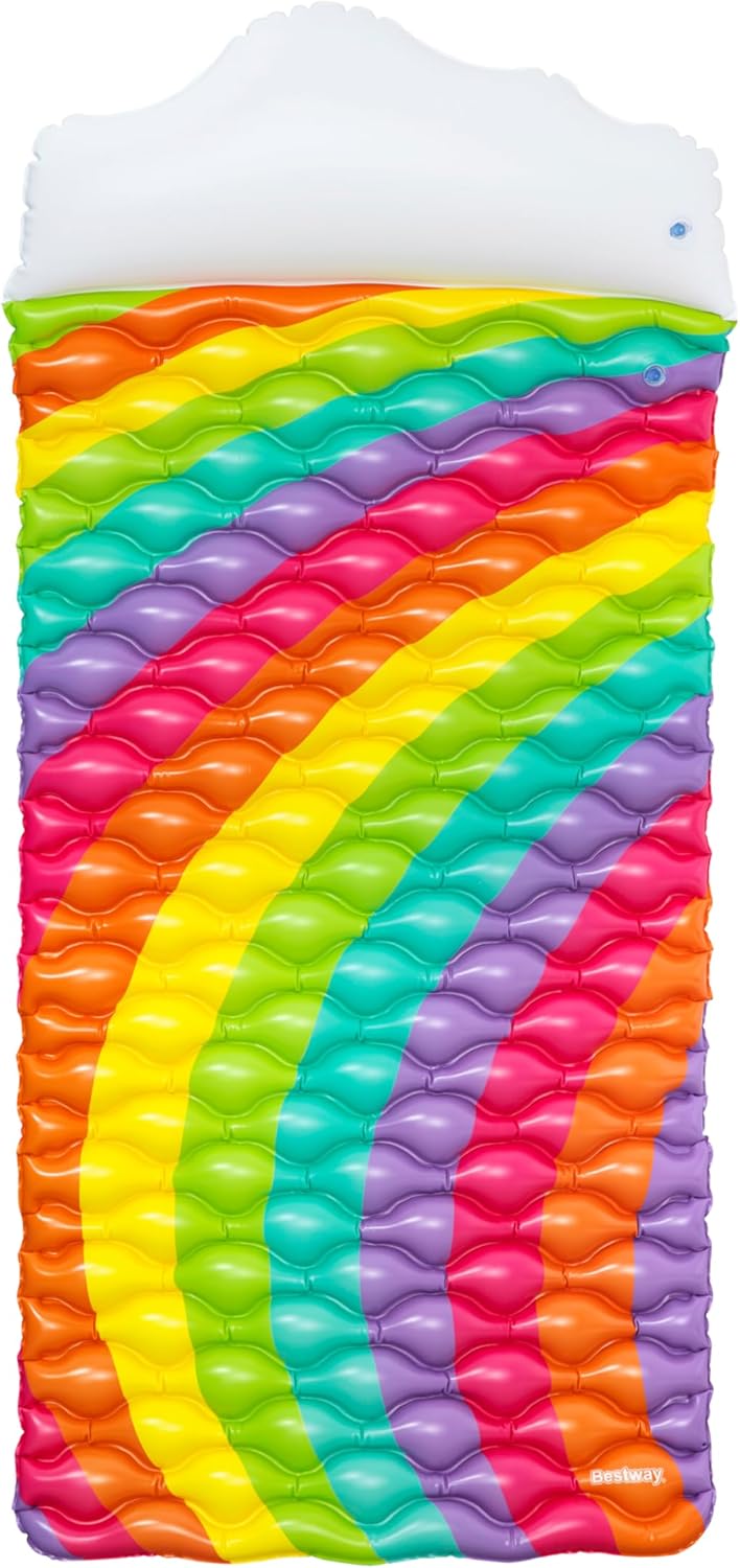 Bestway 7'1" x 31.5"/2.16m x 80cm Rainbow Dreams Floating Mat
