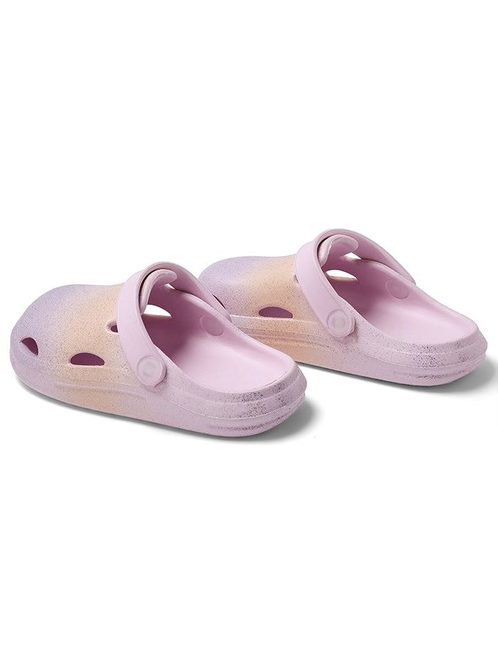 Glitter Peach & Lilac Clog