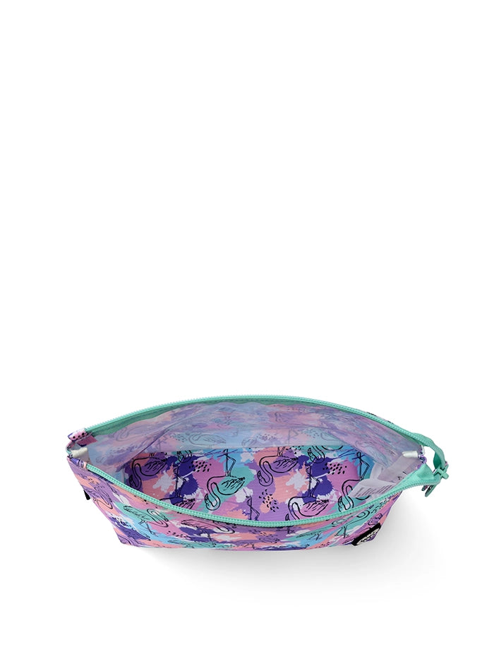 Lilac Flamingos Medium Pouch